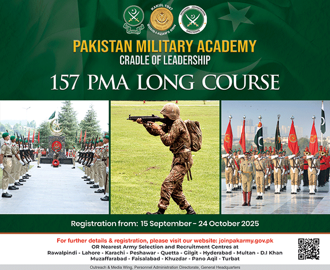 Join Pakistan Army Through 157 PMA Long Course 2025
