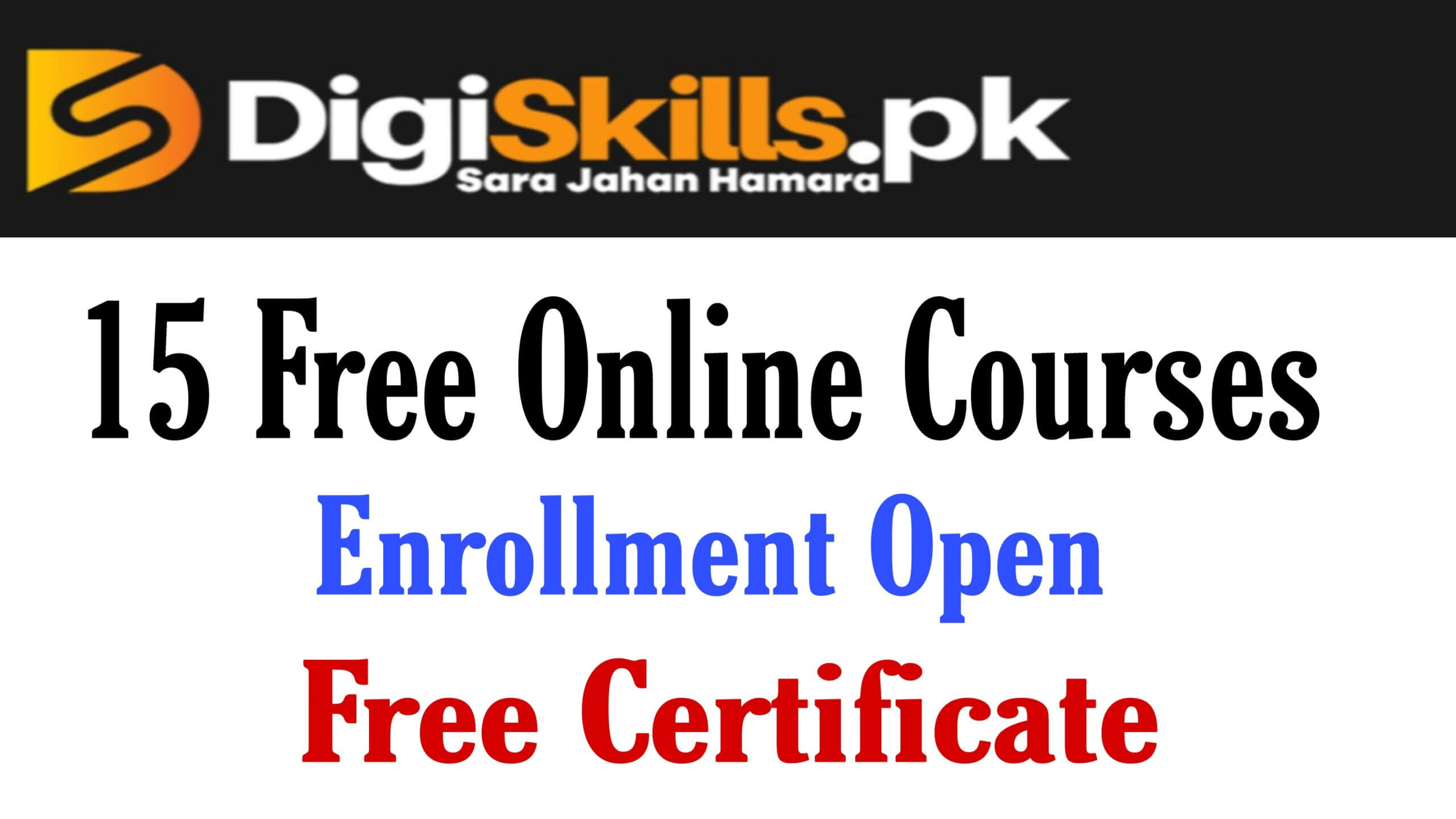 DigiSkills Free Online Courses | Free Online Courses in Pakistan